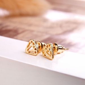 Diamond Hollow Earring